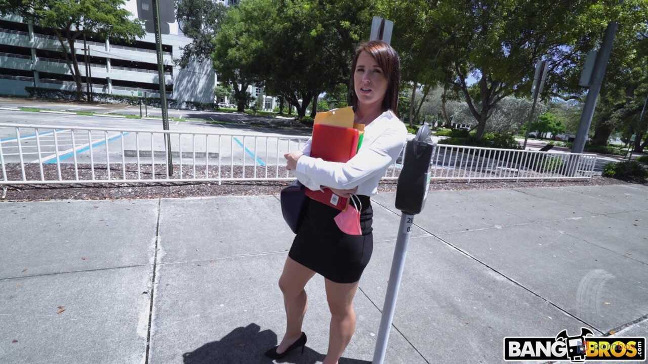 Taken for a Ride: Sexy Brunette Riley Jacobs Gets Hitchhiking Humped by Stranger - Riley Jacobs