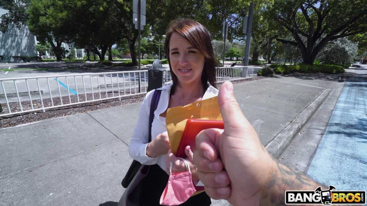 Taken for a Ride: Sexy Brunette Riley Jacobs Gets Hitchhiking Humped by Stranger - Riley Jacobs