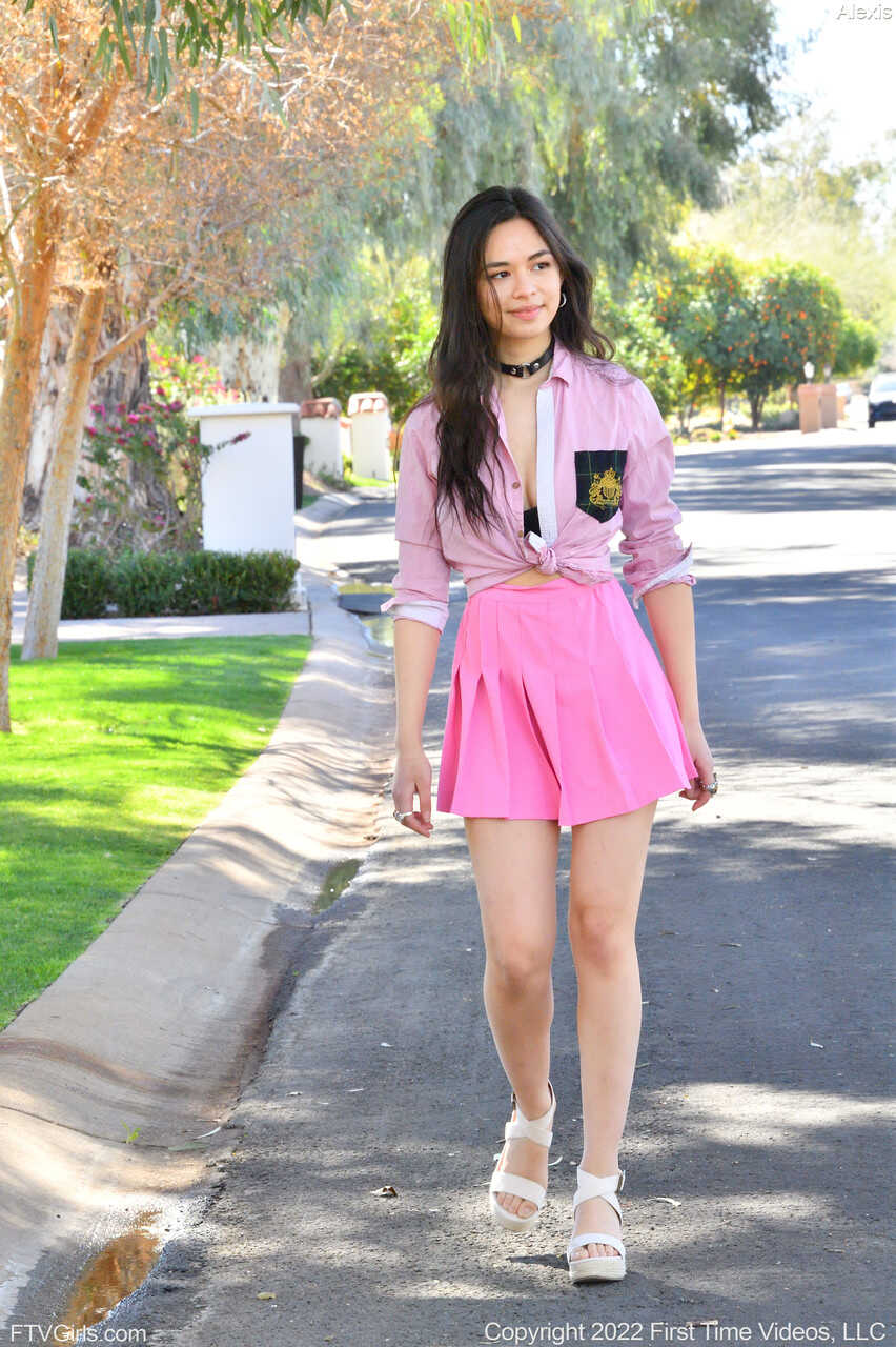 American Boob Flasher All Natural Scarlett Alexis or- Public Exposure: Schooled by Schoolgirl Upskirt - Scarlett Alexis