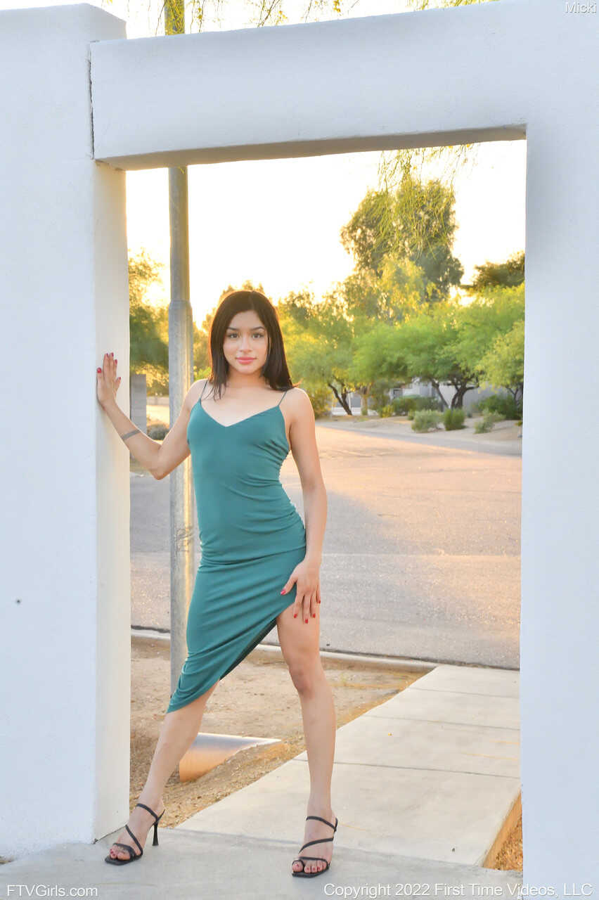 Glamorous Amateur Babe Micki Gets Naughty in Public by Flashing Her Tits, Ass and Pussy Outdoors - Micki