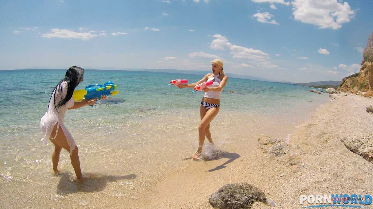 Beach Bitches: Inna Innaki & Kitana Lure's Athletic Adventures on the Sandy Shores of Porn World - Inna Innaki, K...