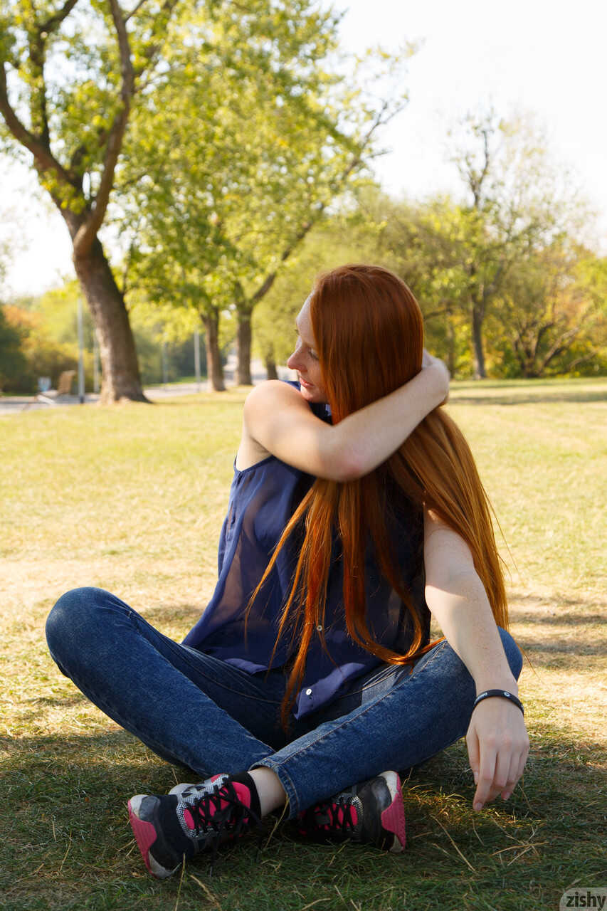 Pale Redhead Petrine Krahlove Shows Off Her Big Ass and Natural Tits in a Steamy Photoshoot - Petrine Krahlove