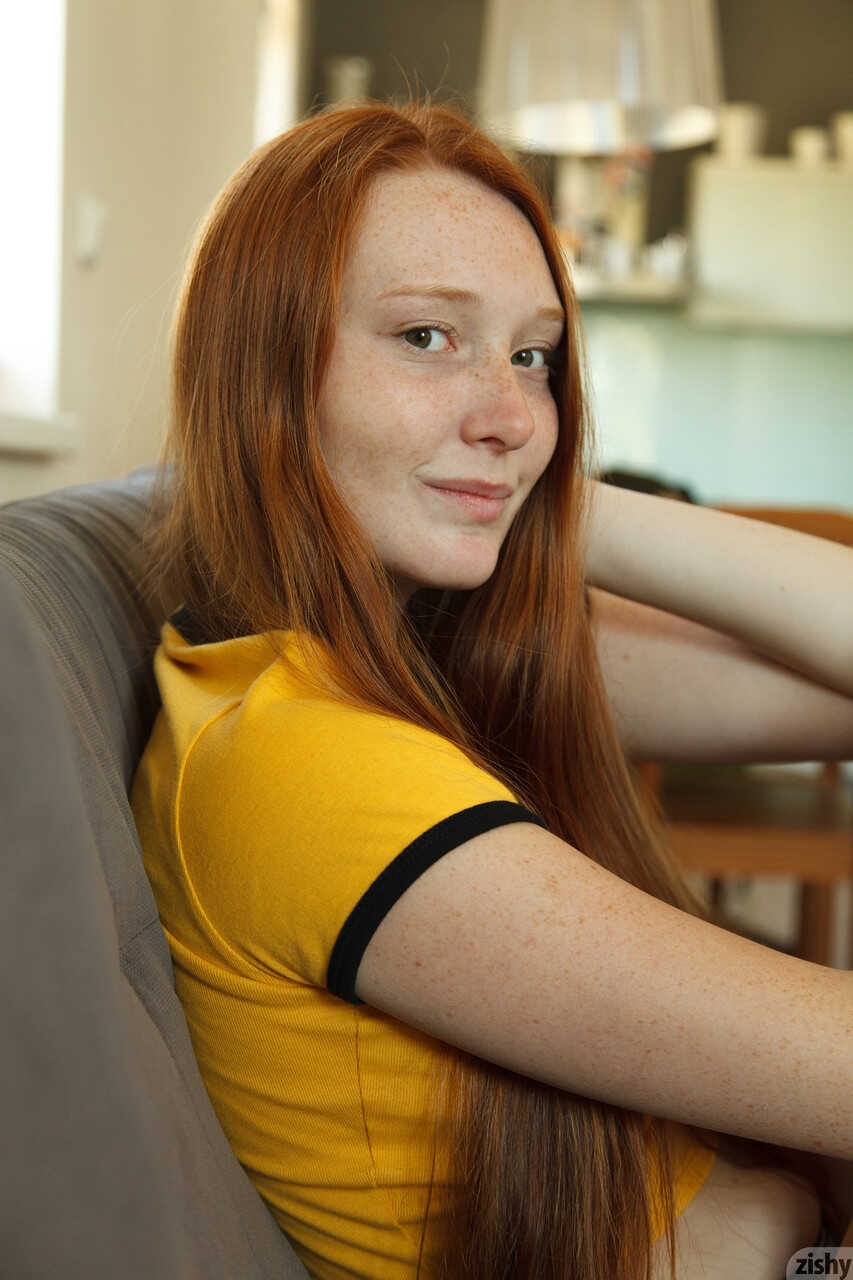 Pale Redhead Petrine Krahlove Shows Off Her Big Ass and Natural Tits in a Steamy Photoshoot - Petrine Krahlove