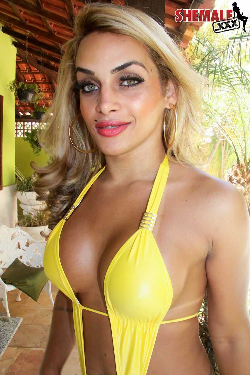 Blonde Bombshell Shemale Larissa Meclayne Explodes with Her Massive Cock and Beautiful Tits! - Larissa Meclayne