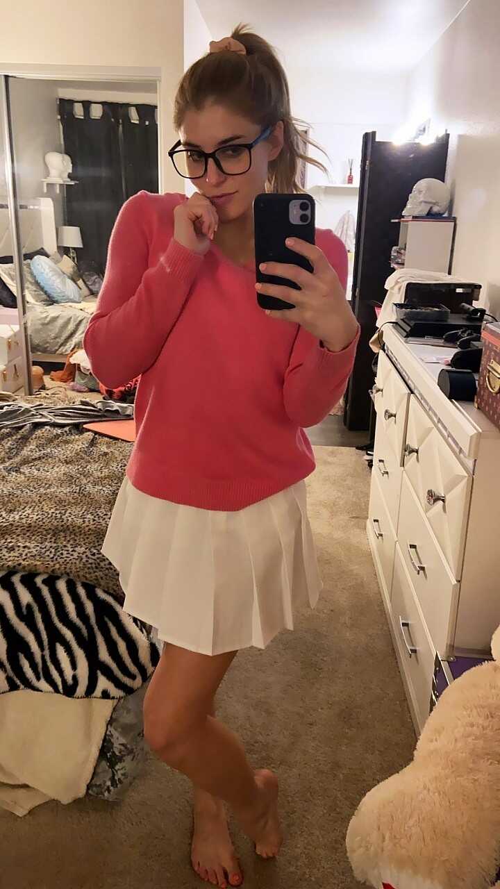 Adorable teen Nikki gets naked in front of the mirror for her compilation - Nikki Lifestyle Series