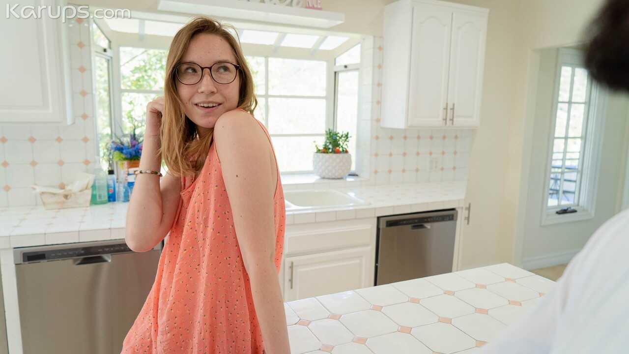 Claire Roos Naughty Glasses Teen Takes a Facial and Makes Her Boyfriend Cum Hard! - Claire Roos