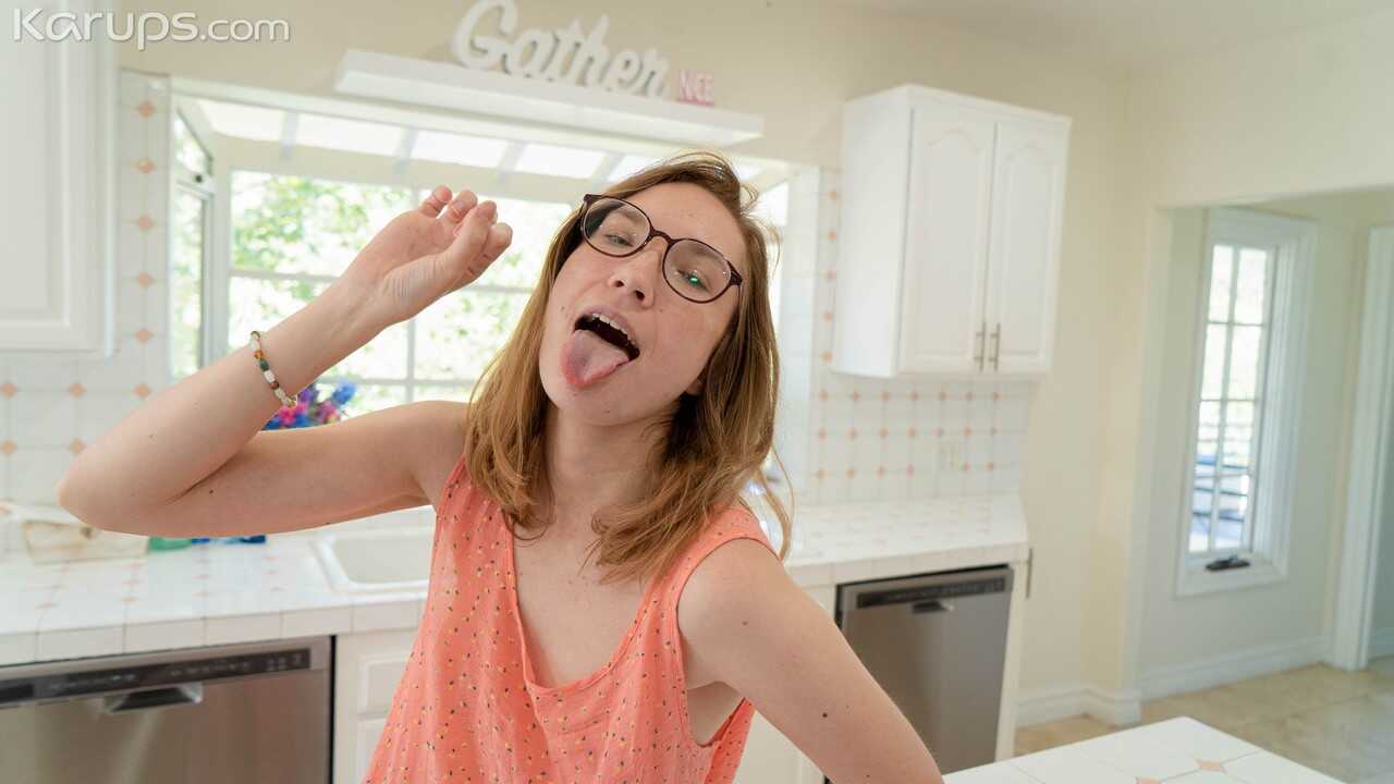 Claire Roos Naughty Glasses Teen Takes a Facial and Makes Her Boyfriend Cum Hard! - Claire Roos