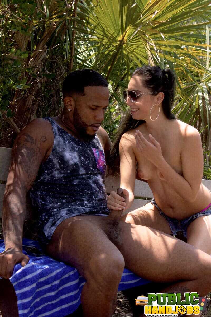 Skinny Latina Rachel Rose gets caught publicly flashing her tiny tits and giving a sultry handjob - Rachel Rose