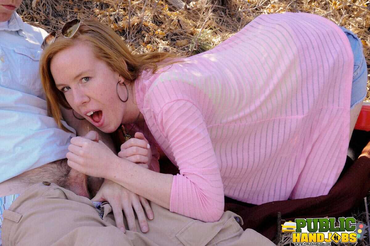 Red-handed Kierra: Outdoor Handjob with Naughty Redhead