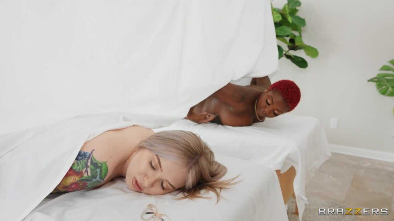 Dirty Masseurs Deja Marie and Kaiia Eve Get Nailed By Van Wylde in a Racially Explosive Threesome - Deja Marie, Kaiia Eve,...