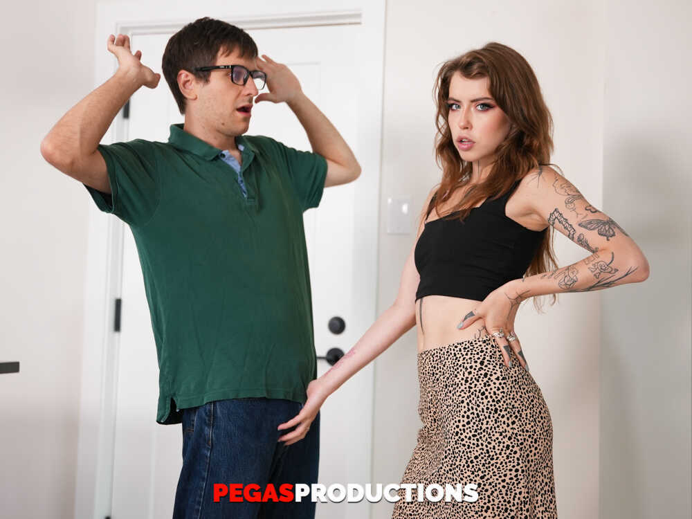 Sneaky Stepbro Catches Inked Teen Eden Ivy in Sexy Pink Lingerie & Gets a Surprise of His Own! - Eden Ivy, Dave March