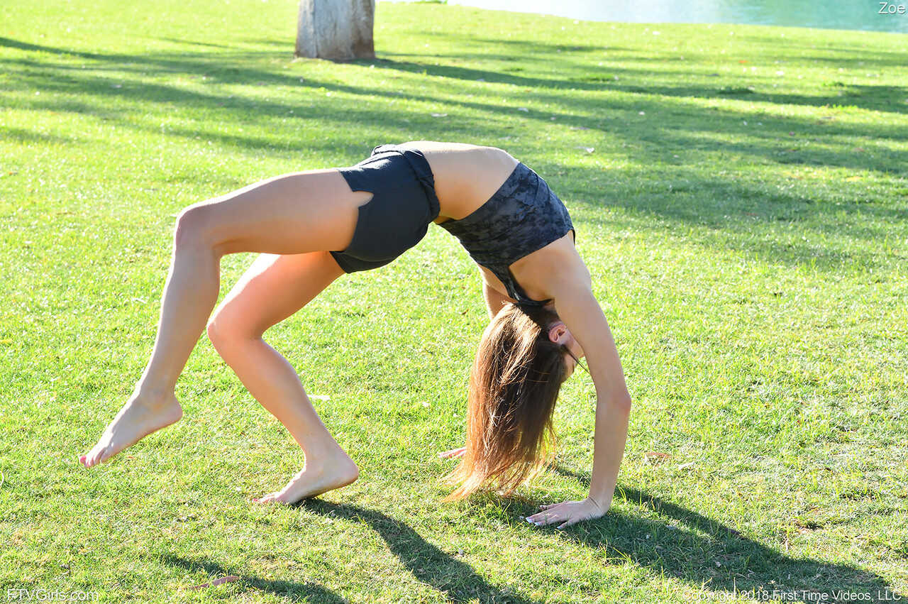 Sexy Zoe Exercising on the Beach