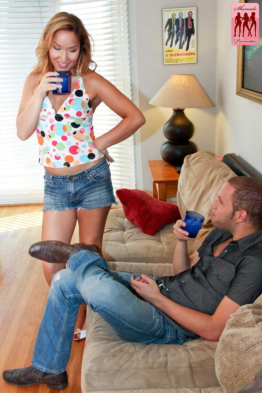 Khloe Hart's Shemale Cock Gets You Off TGirl Pornstar Swallows Your Load in Mouth - Khloe Hart