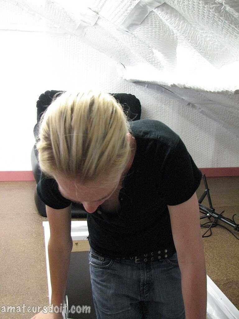 Blonde amateur gay Chris Toy gets horny in front of the camera while stroking his hard dick - 