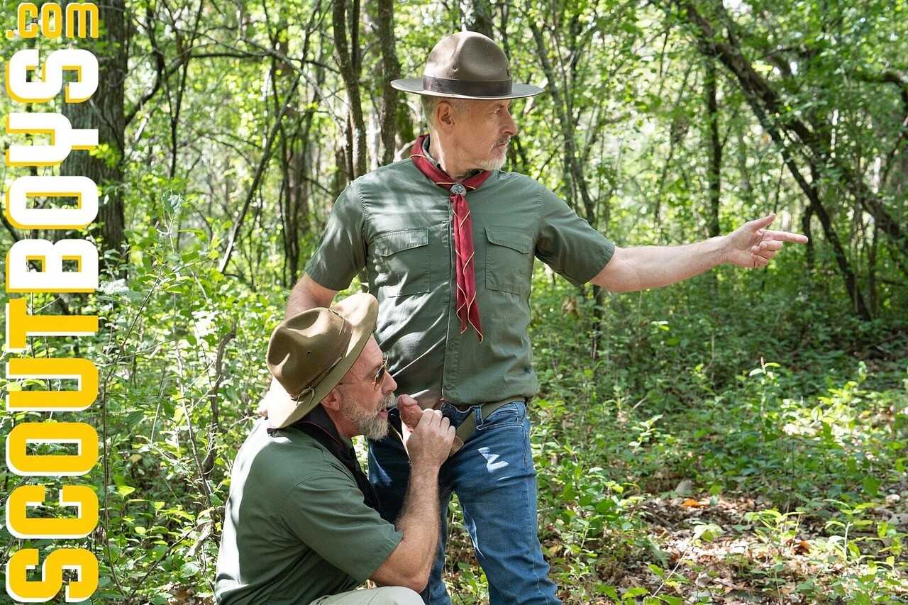Scoutmasters Charge & Smith Bang Park Rangers Marcus and Troye in a Mature Gay 4-Some - 