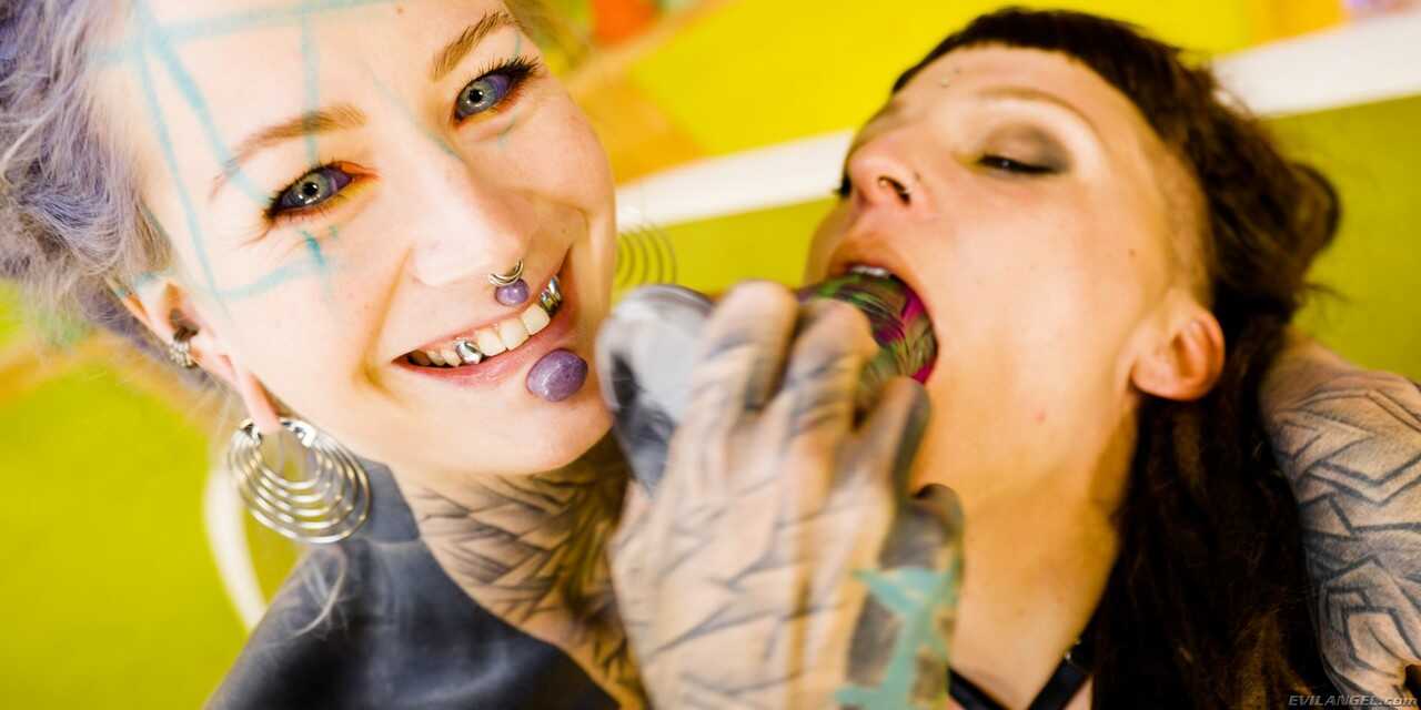 Evil Angel's Devilish Anus: A Kitty's Kinky Cum-Sucking Adventure with Tattooed Lesbians and Anal Fetish Fingers...