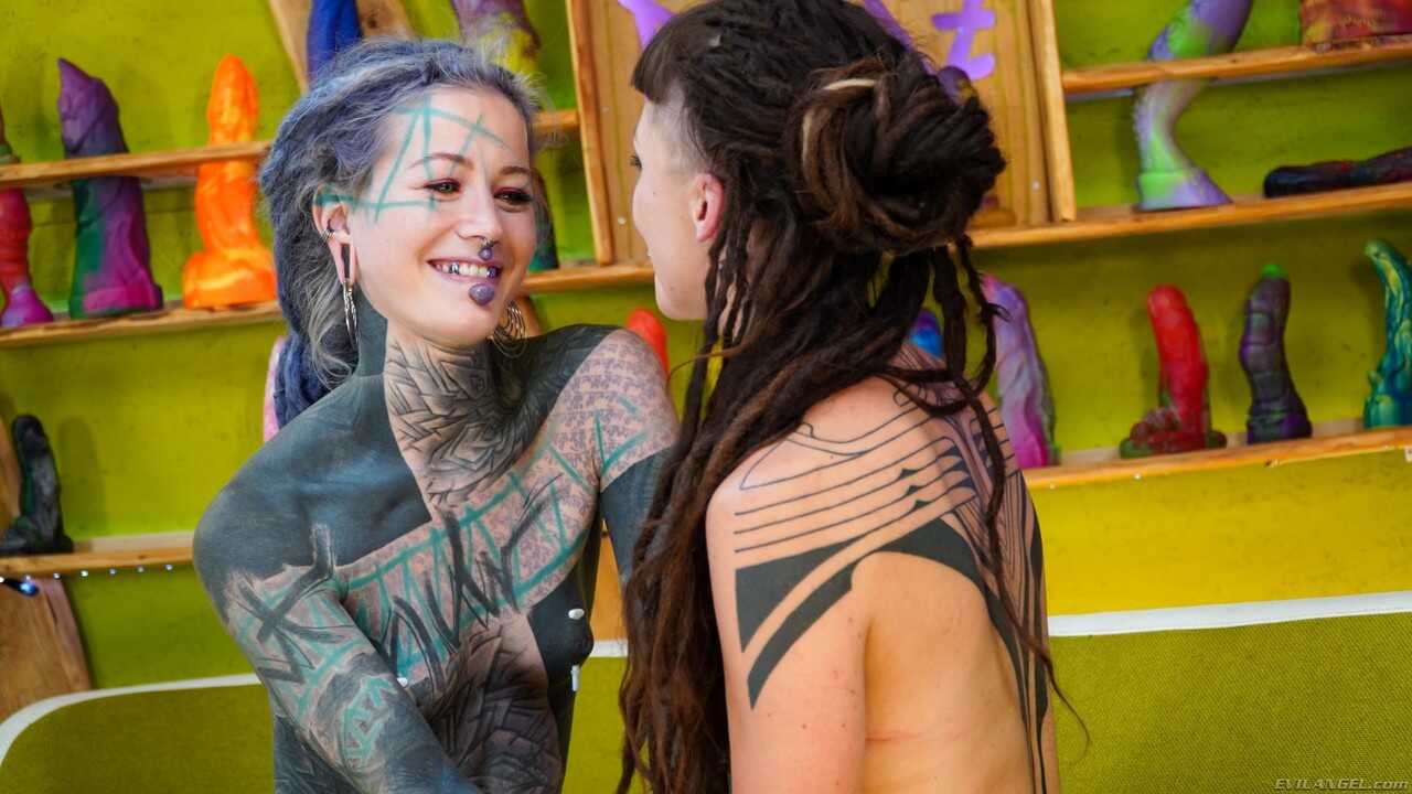 Evil Angel's Devilish Anus: A Kitty's Kinky Cum-Sucking Adventure with Tattooed Lesbians and Anal Fetish Fingers...