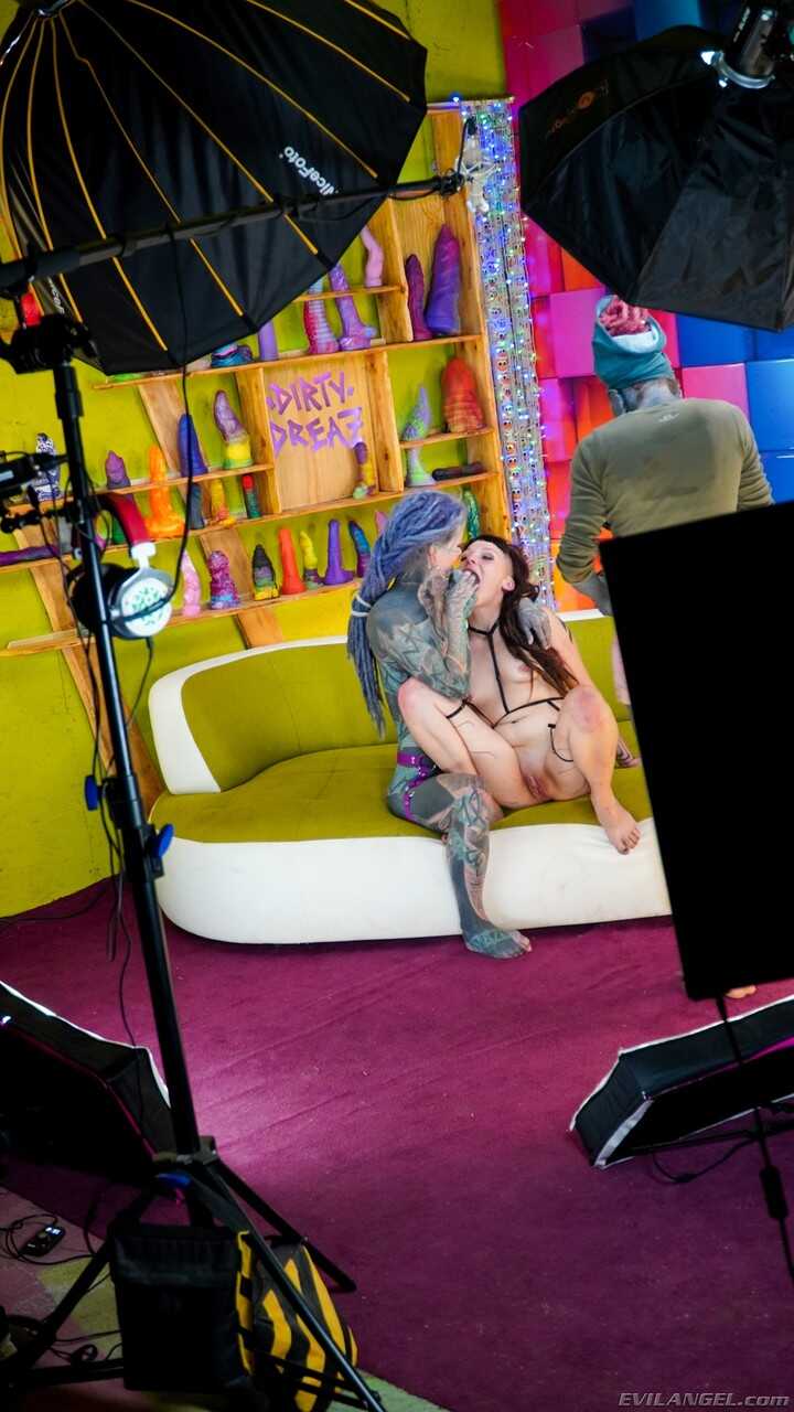 Evil Angel's Devilish Anus: A Kitty's Kinky Cum-Sucking Adventure with Tattooed Lesbians and Anal Fetish Fingers...