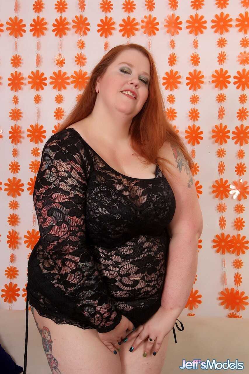 Bailey Belle's Redheaded Tattooed BBW Pussy Stuffed With A Knob, Mature Chubby Older Women Get In On The Action! - Ba...
