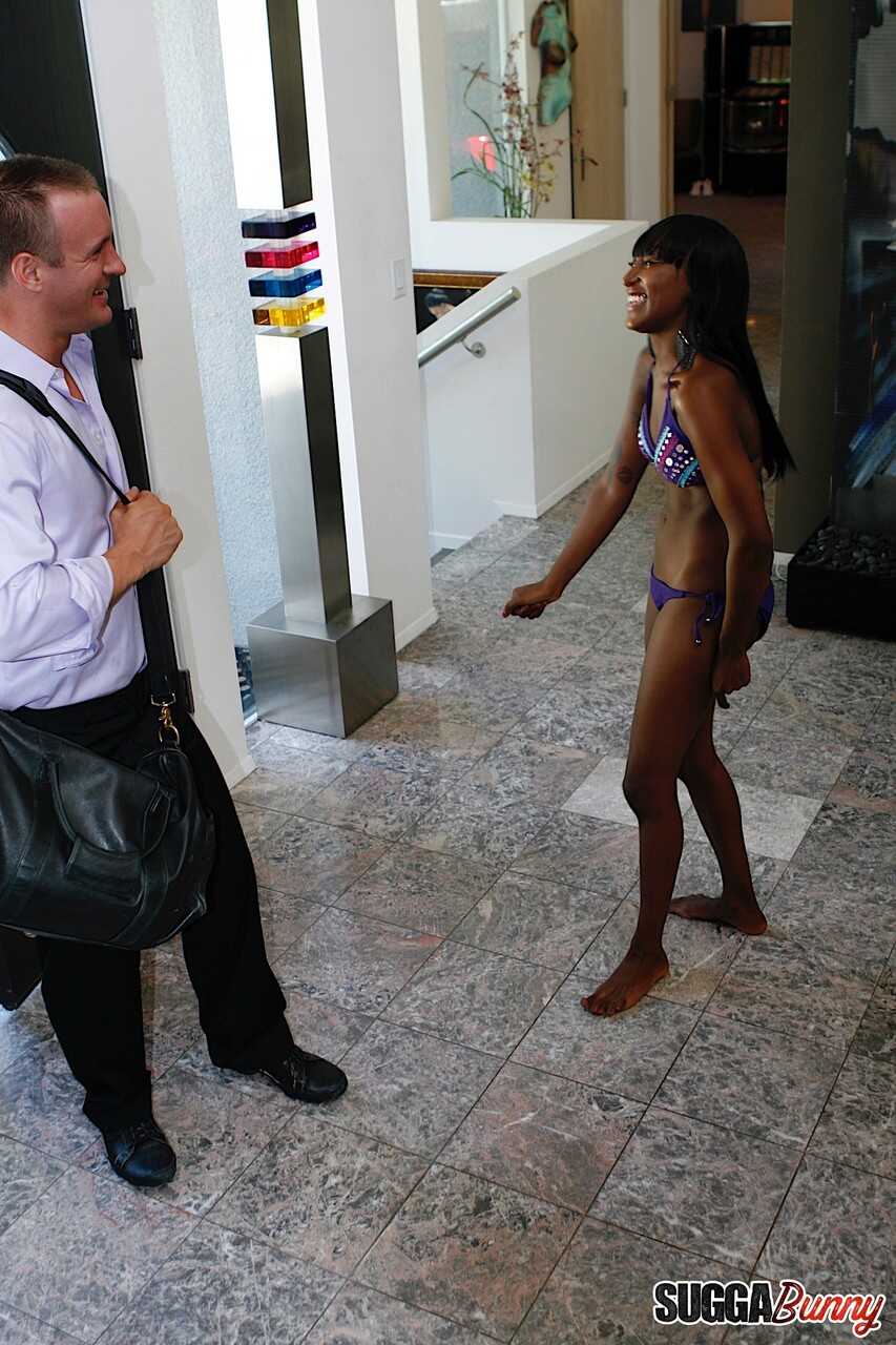 Dark skinned teen Chanel Bryant seduces a white guy and gets her pussy stuffed with white cum - Chanel Bryant, Tj Cummings