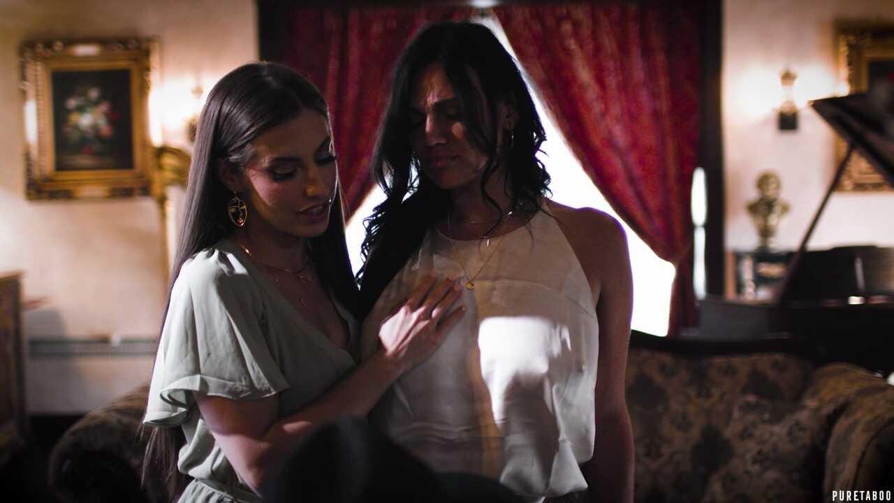 Sexy Priest Takes Two Hot Brunettes For A Ride