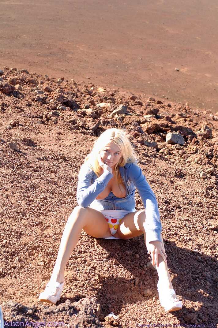 Hot Blonde Babe Alison Flashes Her Amazing Big Tits On A Deserted RoadAlison's Amazing Big Boobs Exposed In The Middl...