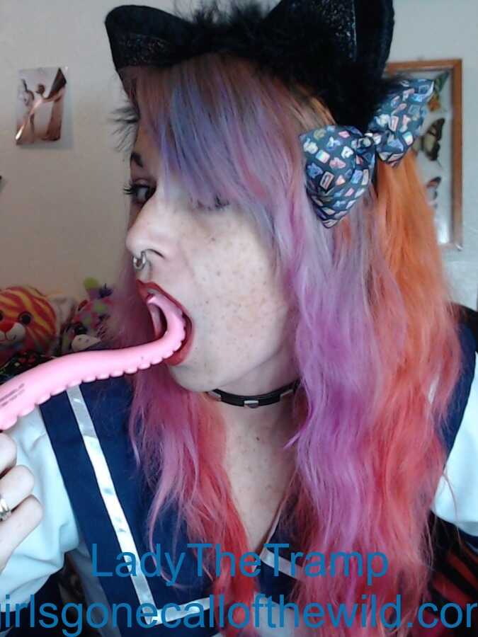Freckled Naughty Freckles Babe Licks Her Collection Of Sex Toys As Lady The Tramp - Lady The Tramp