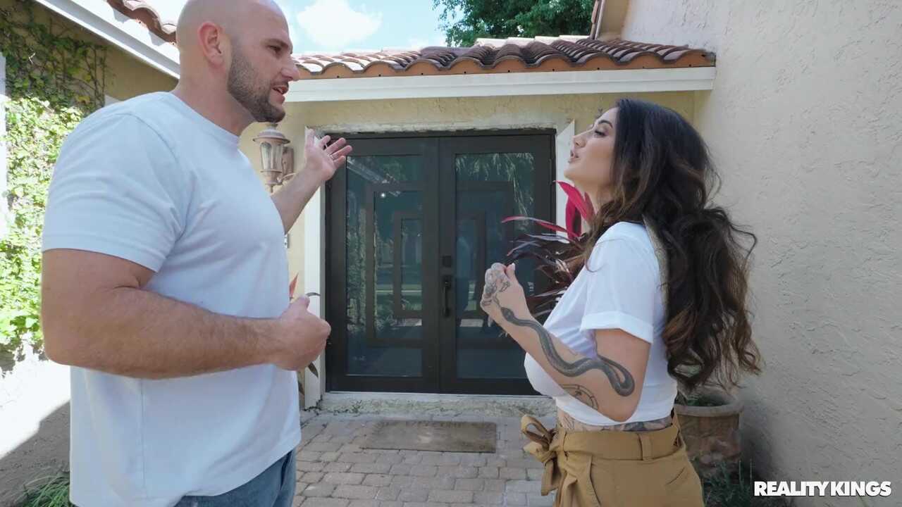 Hot Arabelle Raphael bangs a thick black cock while sucking on her lover's big dick! - Arabelle Raphael, Jmac