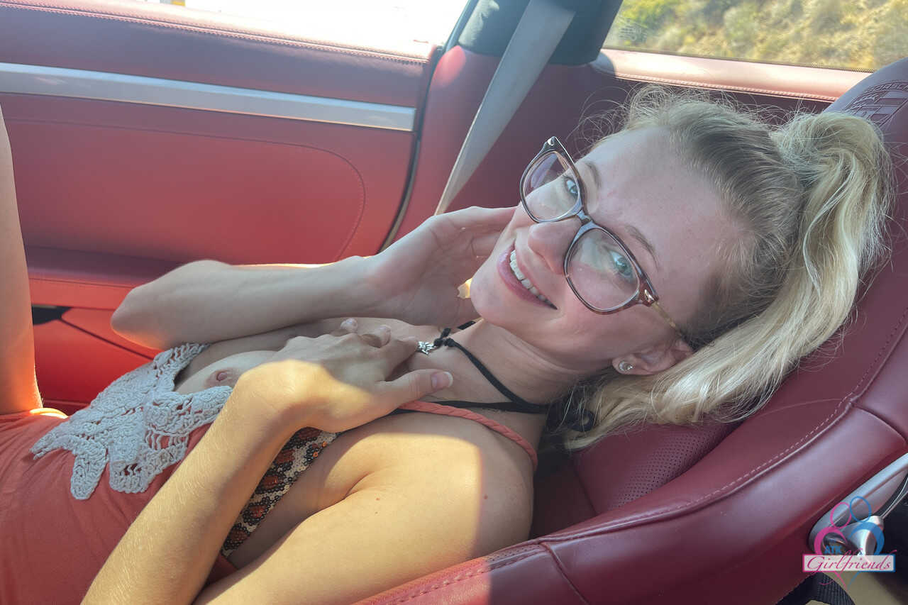 Teen girlfriend Riley Star shows off her tight love holes on the beach - Riley Star
