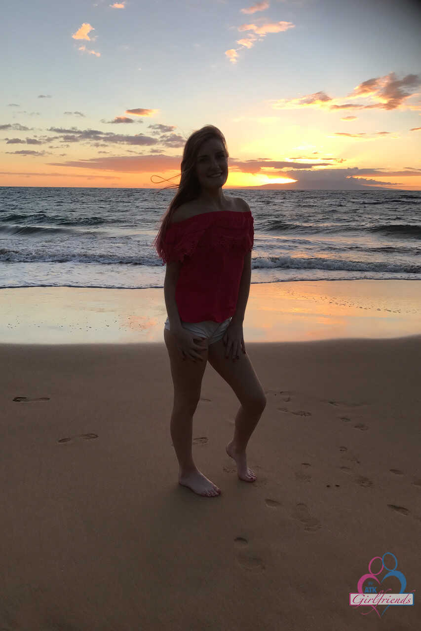 Petite American Nina Nirvana's Feet and Ass Showcase in 'Bikini Beach Vacation'   Amateur Redhead Bikini Ni...