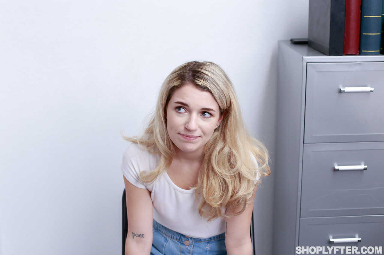 Blonde Shoplifter Abby Adams's Steamy Body Search with Tommy Gunn Results in a Cum-on-Face Facial and Hardcore Doggy ...