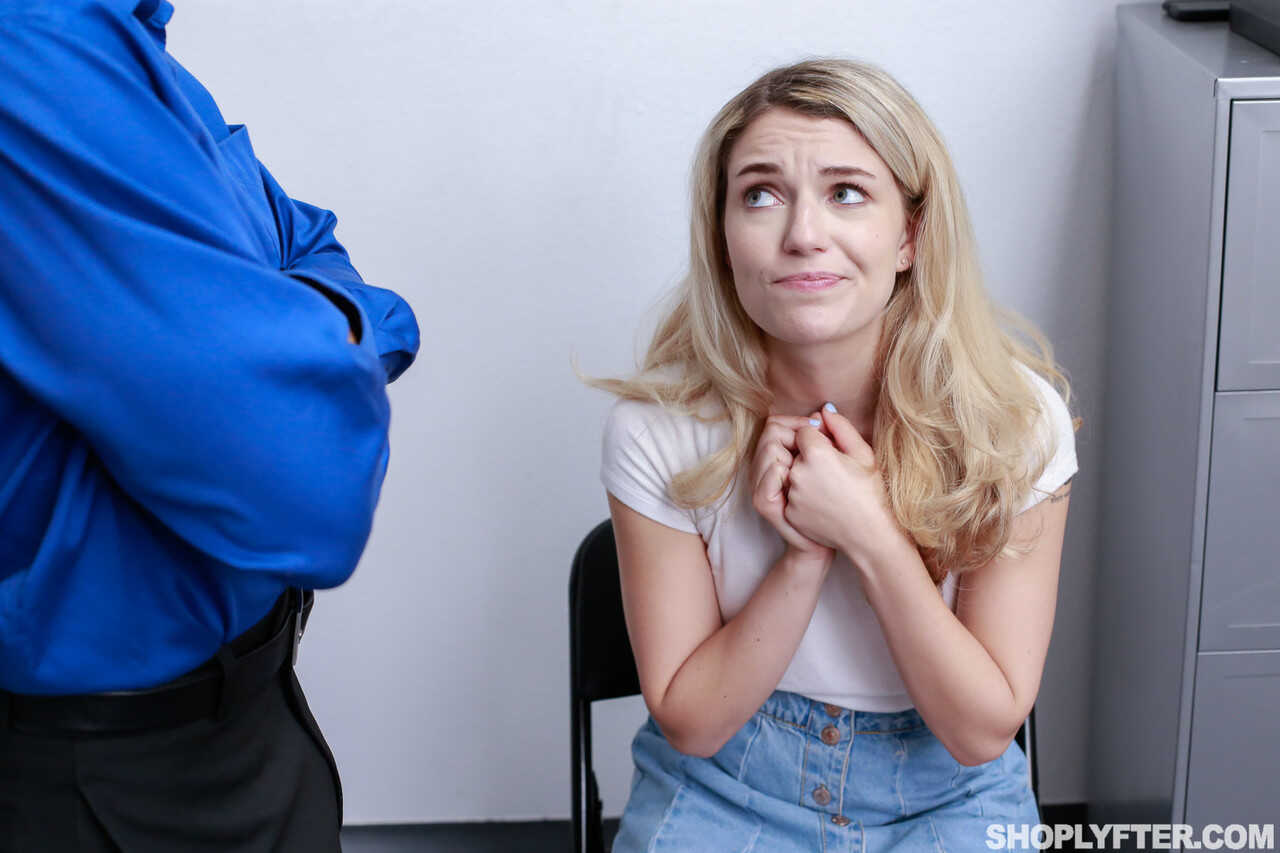 Blonde Shoplifter Abby Adams's Steamy Body Search with Tommy Gunn Results in a Cum-on-Face Facial and Hardcore Doggy ...