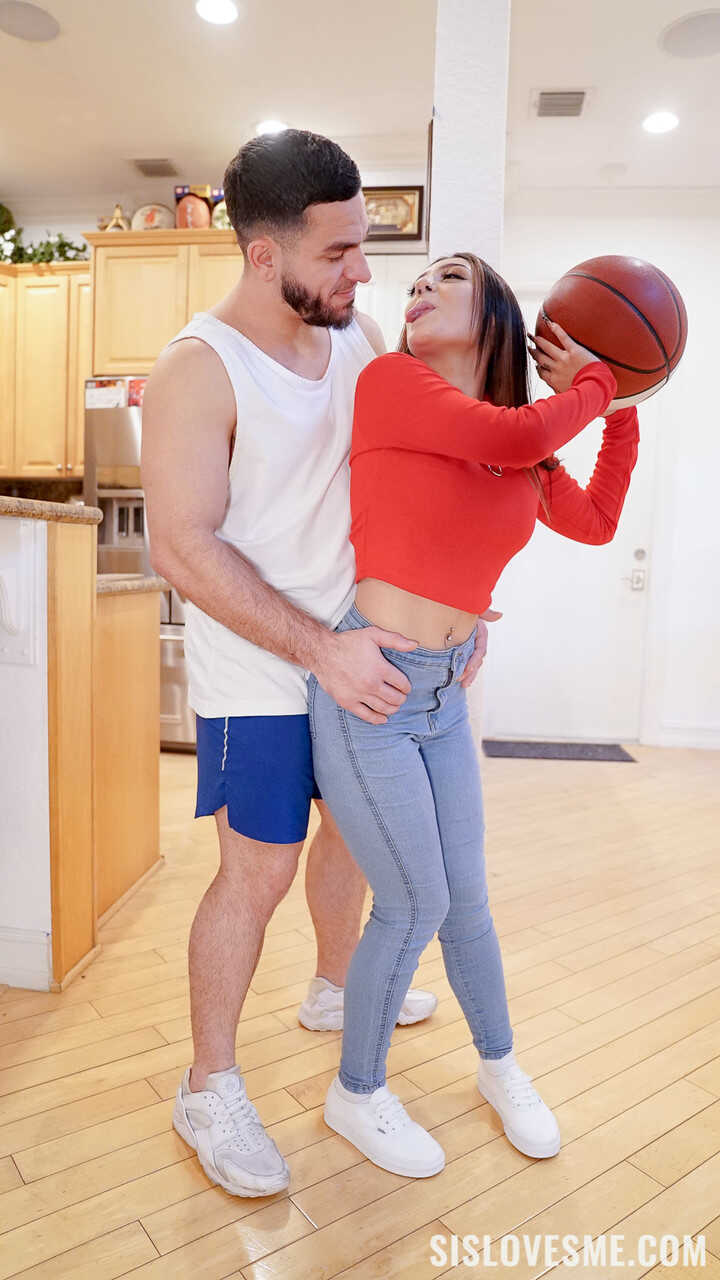 Latina Violet Gems gets her chubby coochie pounded by stepbro Peter Green while working out on the gym floor. - Peter Gree...