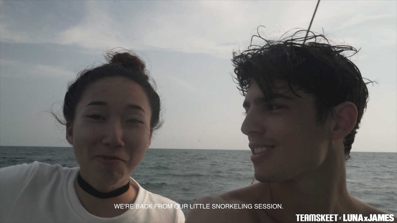 Luna X's Rocky Beach Fuck James Pounds Her Asian Ass - James, Luna Okko