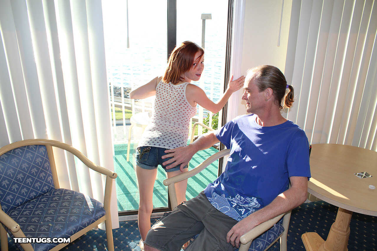 Tiny teen Alyssa Hart's perfect body gives an old man an explosive handjob! - Alyssa Hart