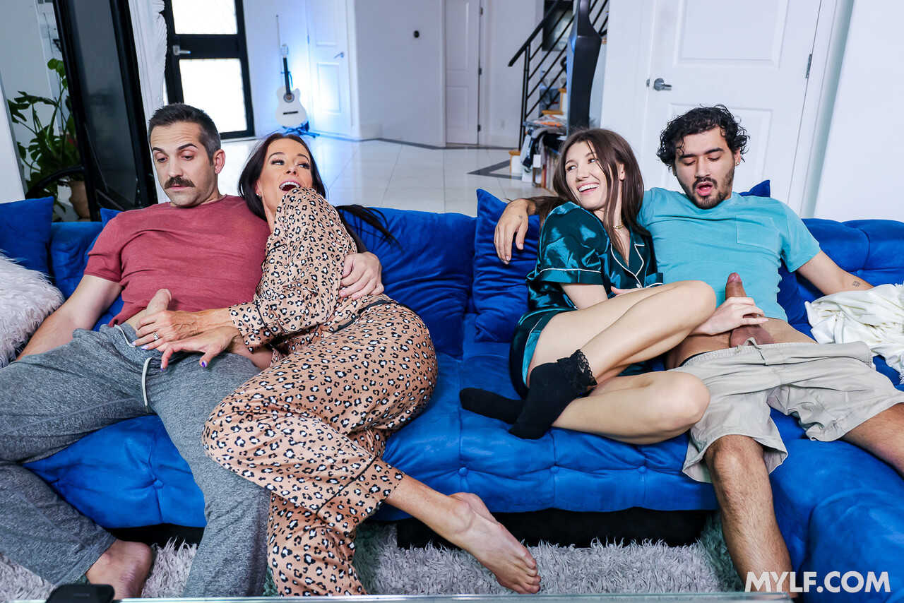Sofie Marie's Stiff Dicks Foursome with MILF Teen Handjobs and Upskirts - Donnie Rock, Maya Woulfe, Rico Hernandez, S...