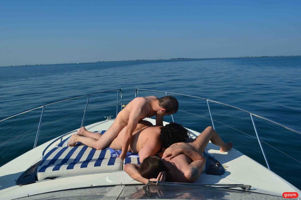 Chubby hotwife Gusti Tschopp fucks the sailors while on a boat with her man - Gusti Tschopp, Tiny Rados