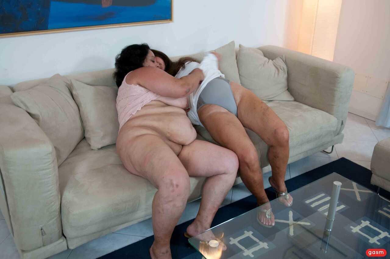 Chubby lesbian amateurs Tinny Rados & Gusti Tschopp get freaky on the couch with their toys - Gusti Tschopp, Tinny Rados