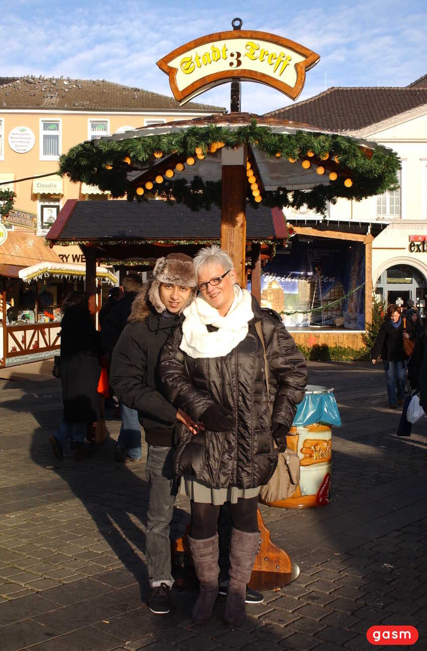 Mrs. Claus' Naughty List: Short-haired German Housewife with a Young Man at the Christmas Market (featuring Mature MILFs)