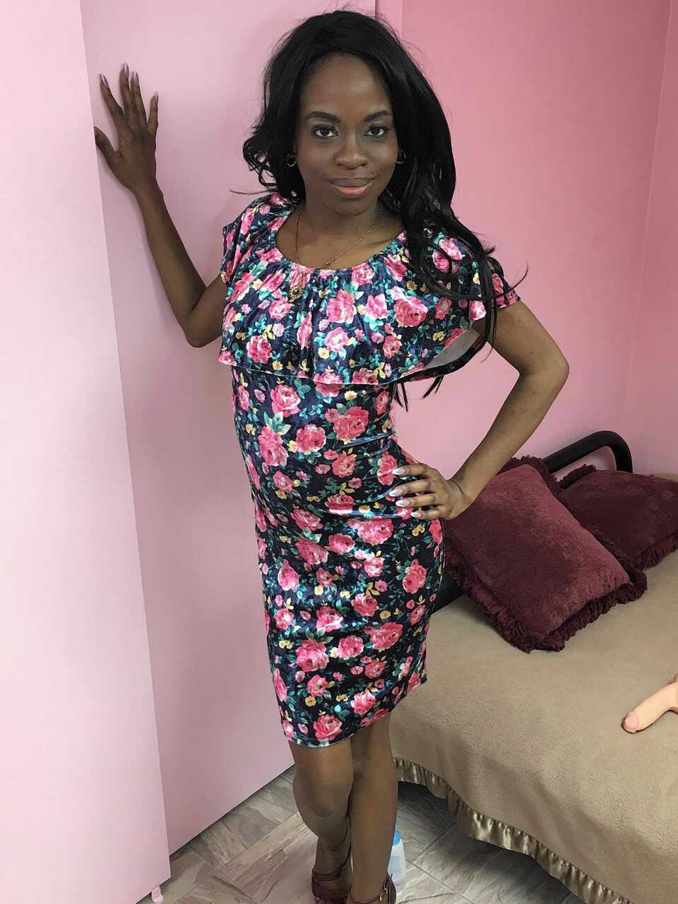 Skinny ebony Melody Cummings gets fucked by a white toy while masturbating on the bed - Melody Cummings