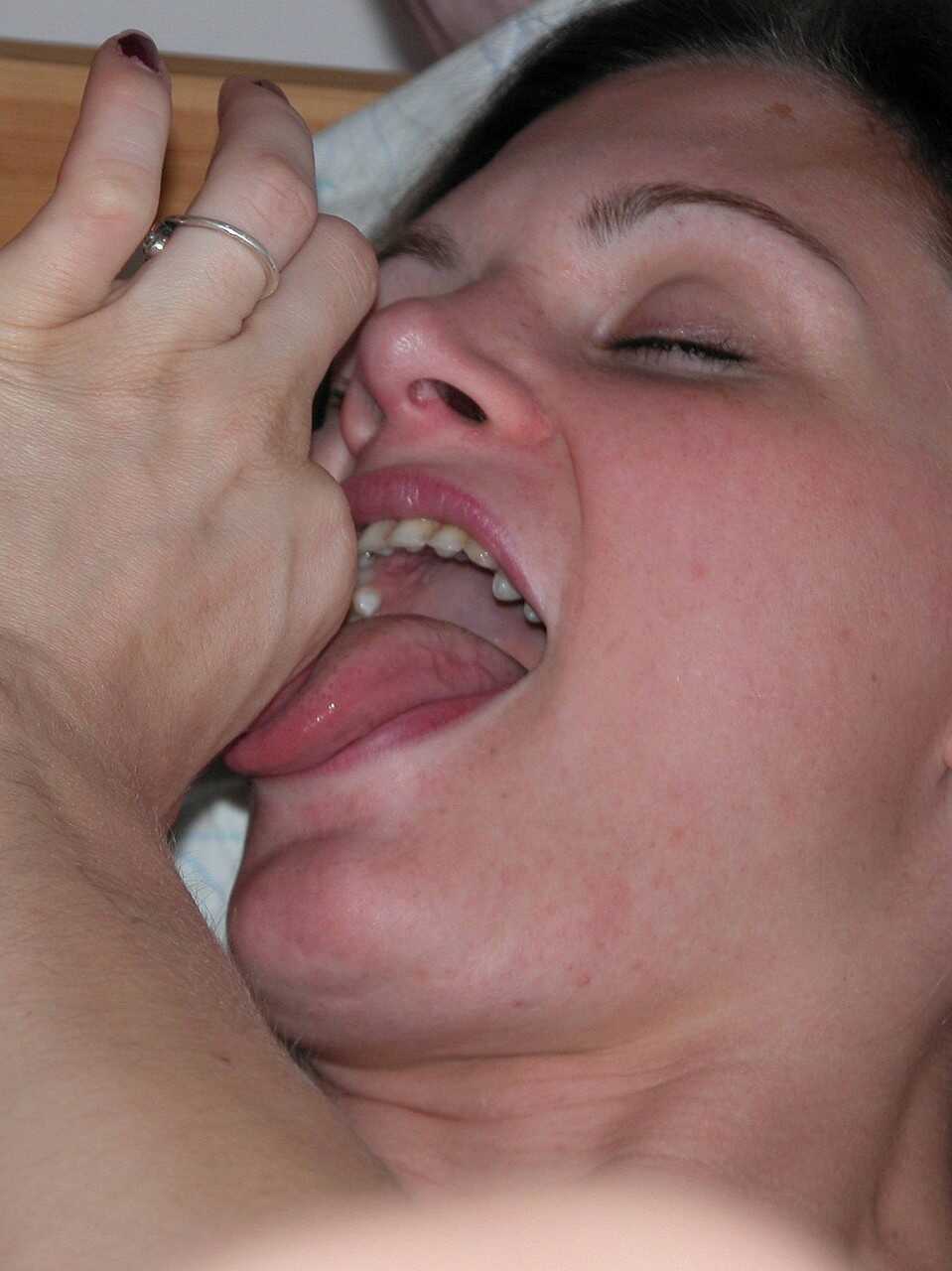 Slutty amateur Crista Lynn gets cum-covered in her mouth while giving a deepthroat POV blowjob to Logan Drake. - Crista Ly...