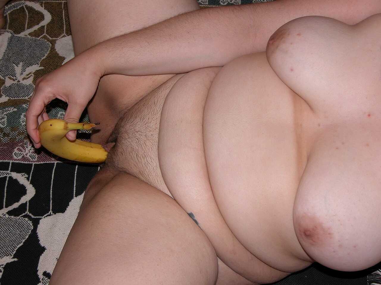 Naughty Fatty LuLu Garcia's Banana Masturbation Orgy! - LuLu Garcia