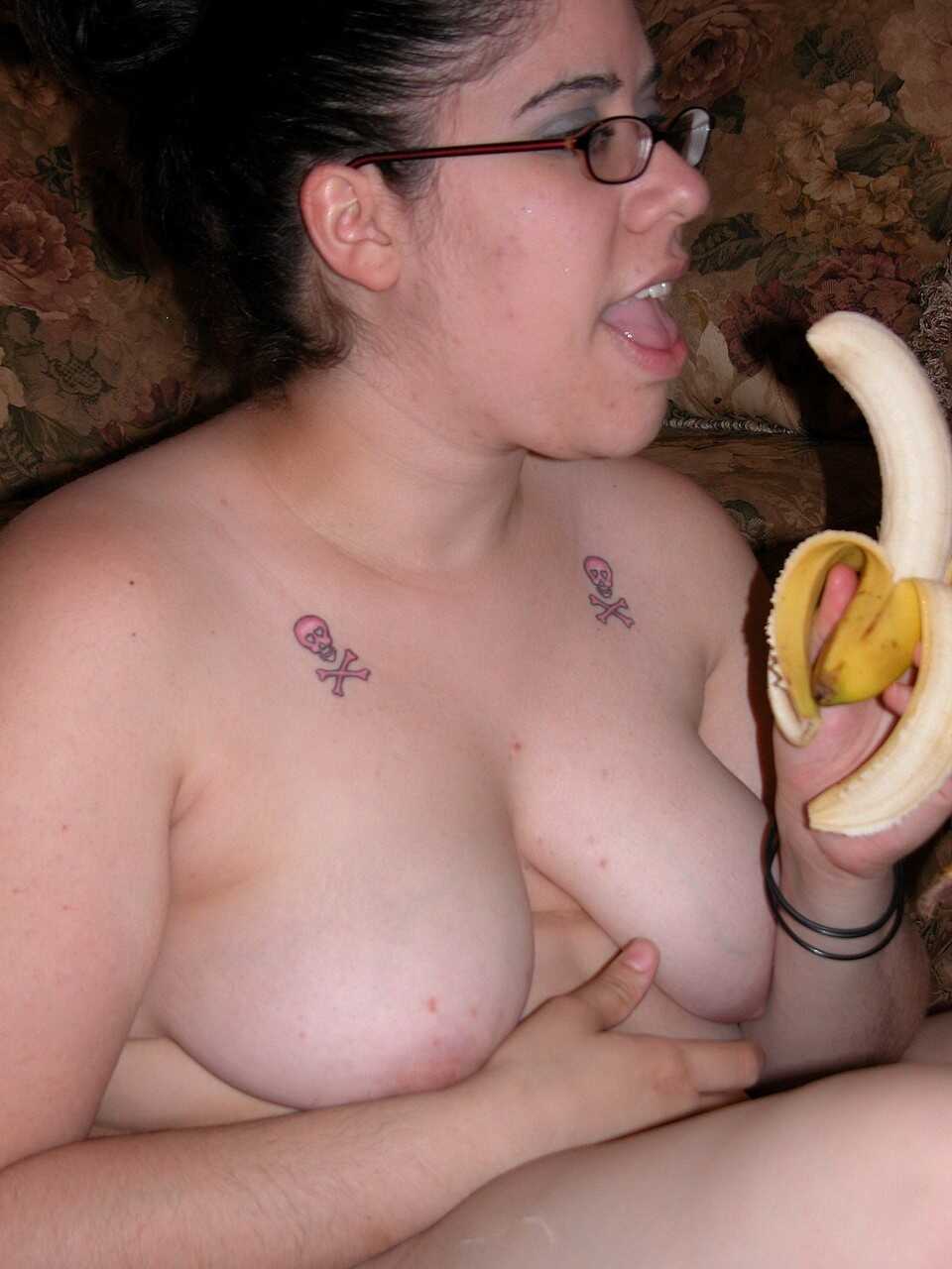 Naughty Fatty LuLu Garcia's Banana Masturbation Orgy! - LuLu Garcia