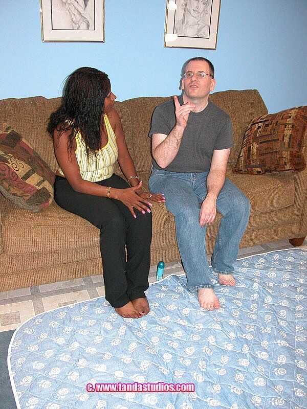 Ebony wife Honey gets her twat licked out & fucked by a white nerd while black mature old granny's pussy is explo...