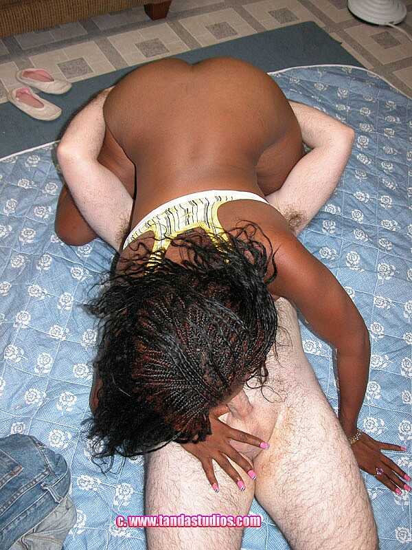 Ebony wife Honey gets her twat licked out & fucked by a white nerd while black mature old granny's pussy is explo...