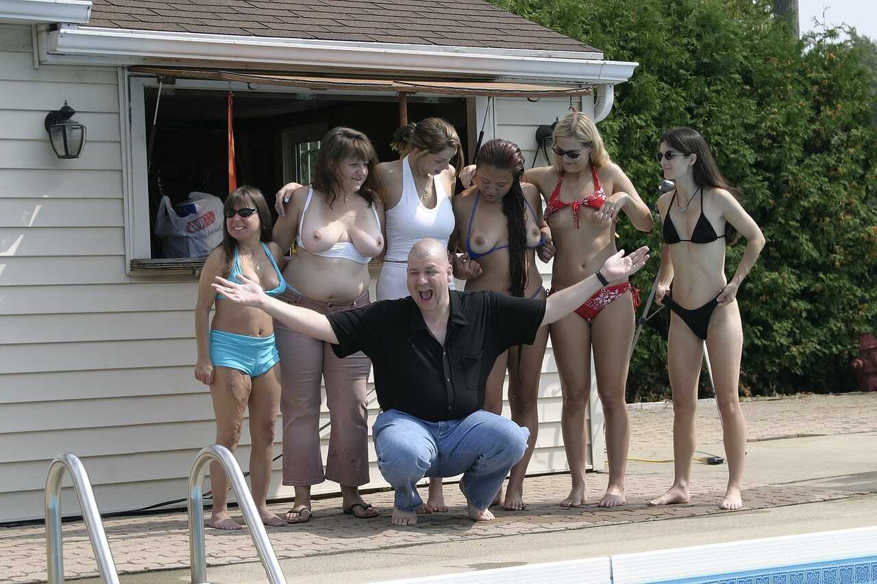 American Pool Orgy: Alanna, Anna, Harmony & Vixen's Lesbian Adventure with Bikini Asses and Big Wet Tits! - Alann...