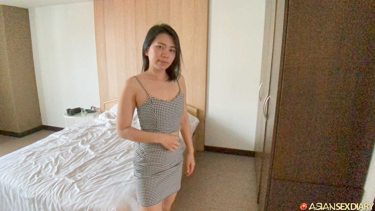 Hot Asian MILF Ammy gets pounded by two big dicks while teasing in a sexy outfit