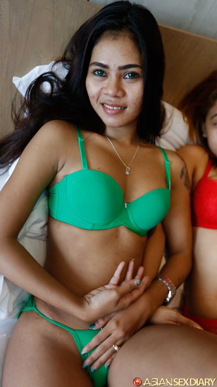 Newbie Tiny Asians Nurin & Siti Strip and Fuck in a Hotel Room for Their Casting - NurinSiti
