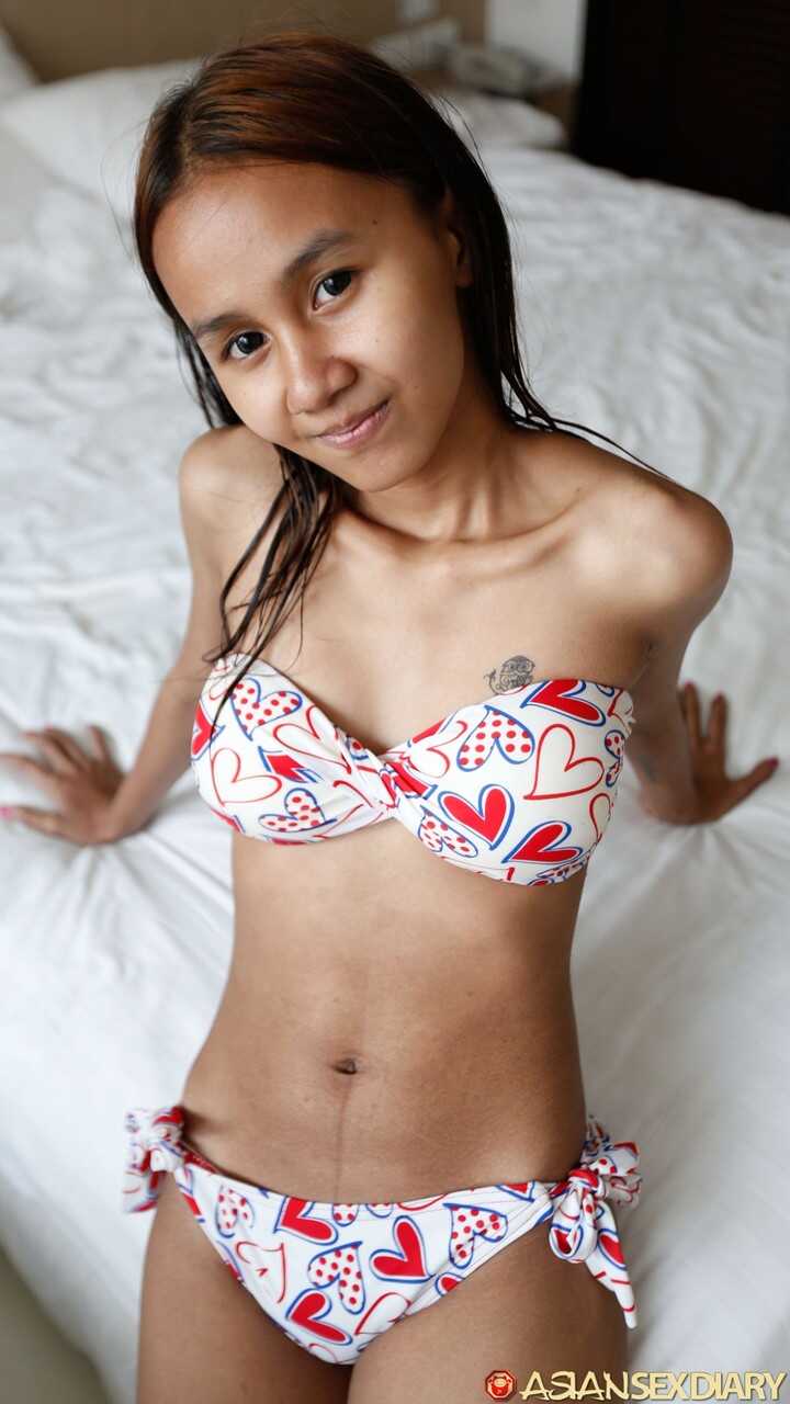 Sweet amateur Asian babe Puy B gets dicked hard in POV with her hairy petite pussy on full display - Puy B