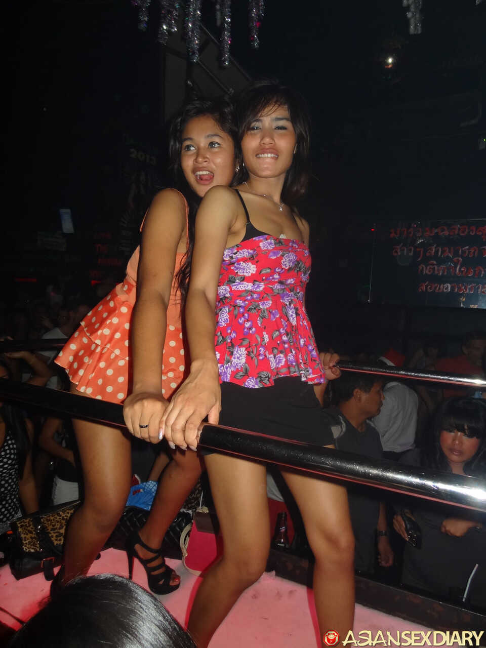 Ayon's Naughty Night Out with Her Tall Asian GF: Lesbian Club Teasing and Naked Home Play